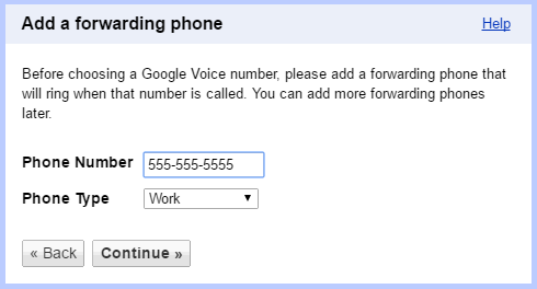 google voice forwarding number