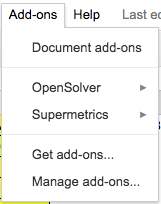 Add Ons in Google Sheets