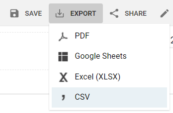 export csv google analytics